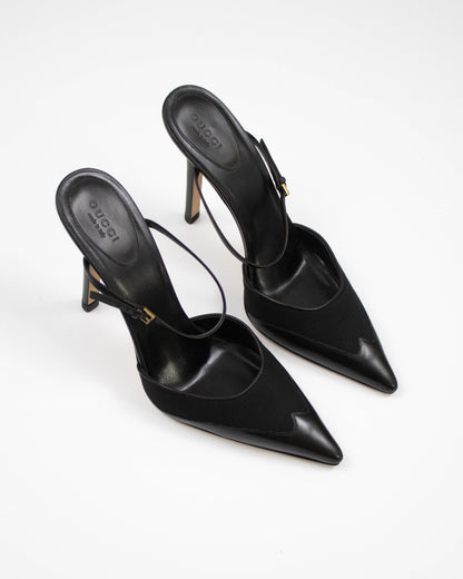 Vintage 2002 Gucci by Tom Ford Pointed Toe Mule Heels / 39 (US 9)