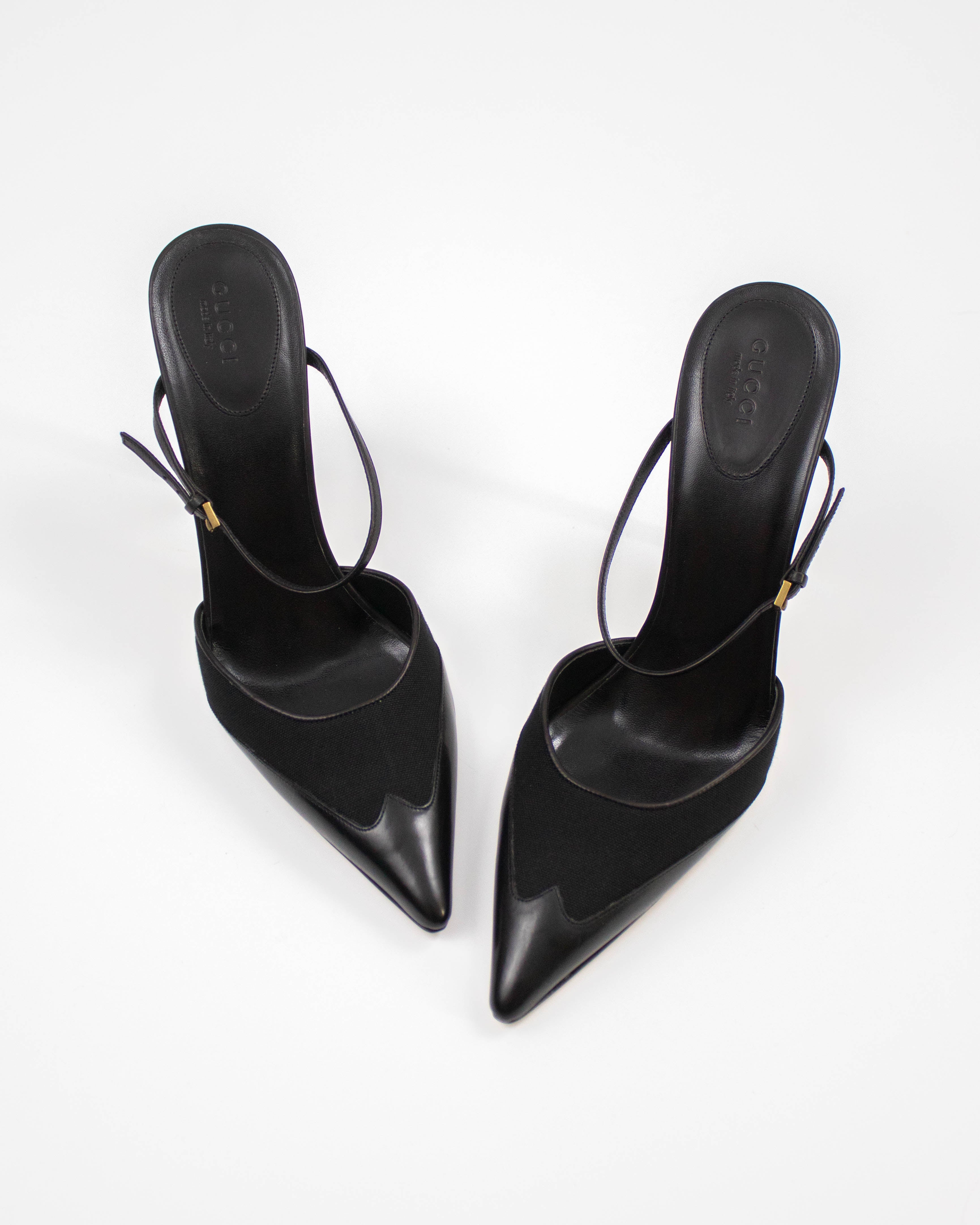 Vintage 2002 Gucci by Tom Ford Pointed Toe Mule Heels / 39 (US 9