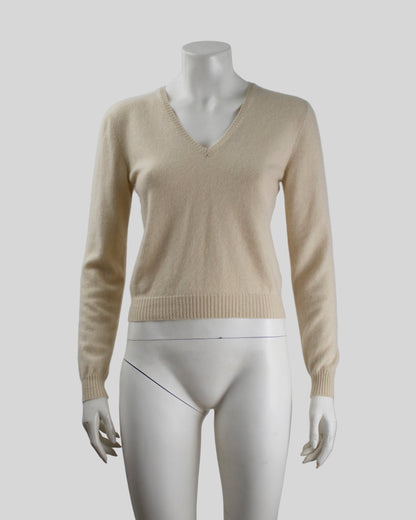 Vintage Brunello Cucinelli Light Peach Cashmere Sweater / S-M