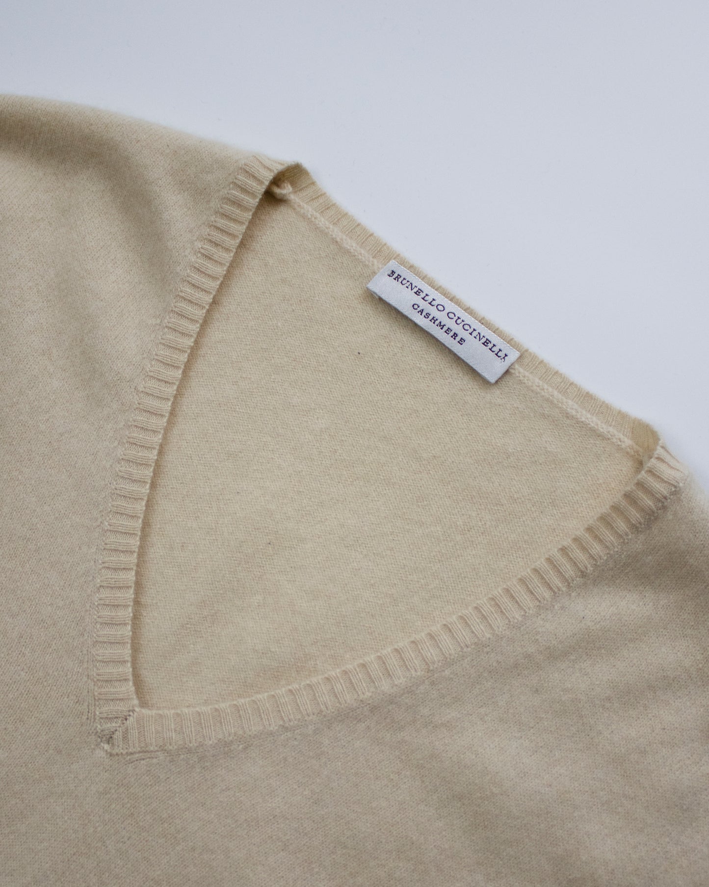 Vintage Brunello Cucinelli Light Peach Cashmere Sweater / S-M