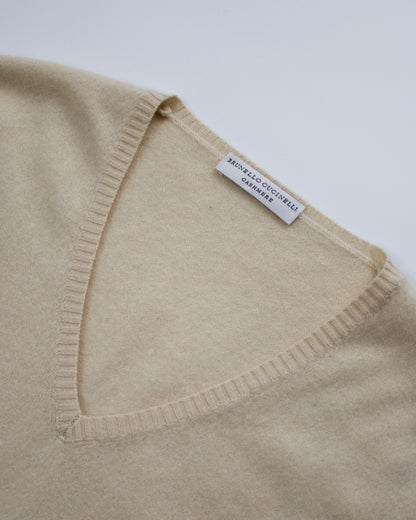Vintage Brunello Cucinelli Light Peach Cashmere Sweater / S-M