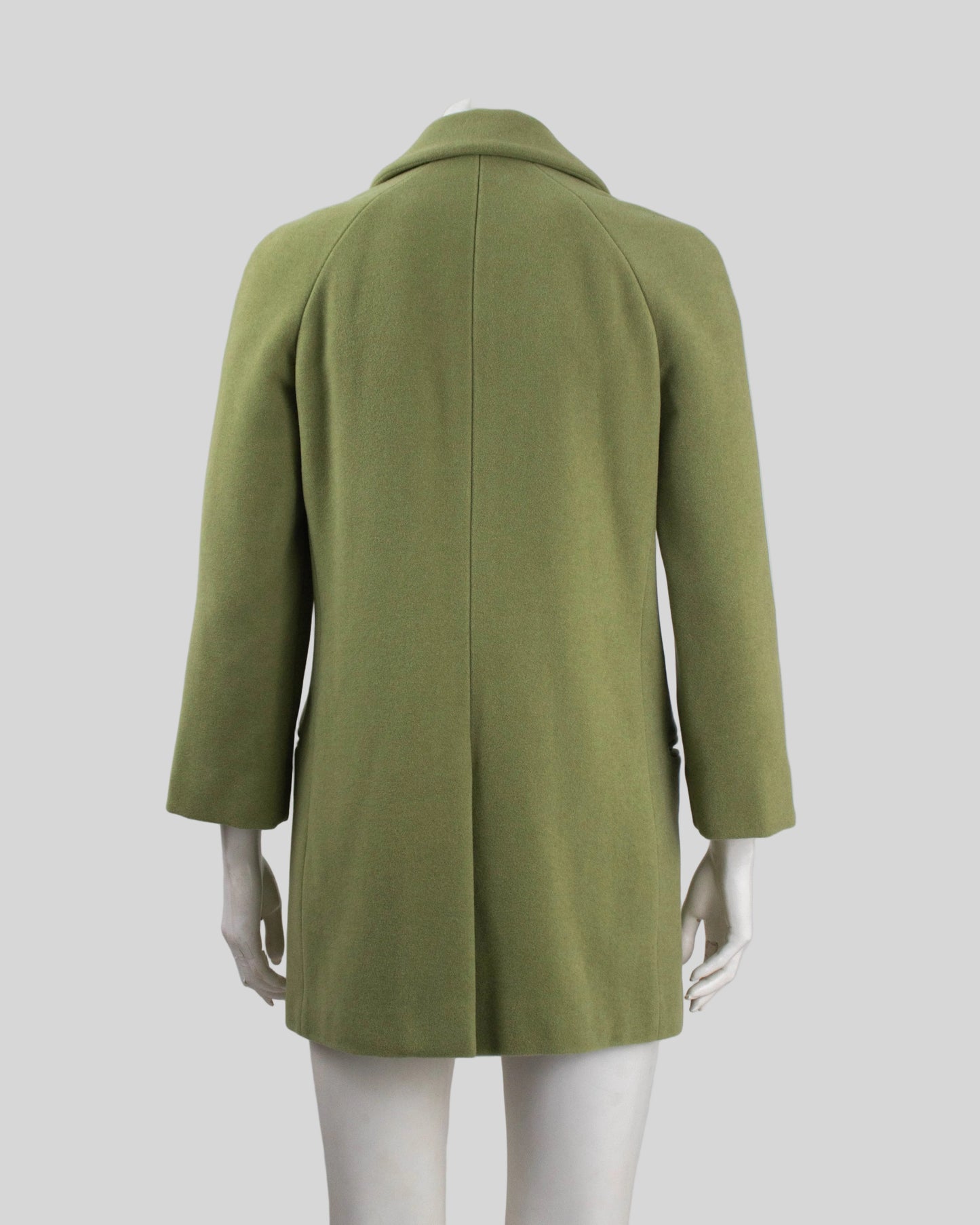 Vintage Calvin Klein Collection Angora Rabbit Hair Wool Double-Breasted Coat / XS