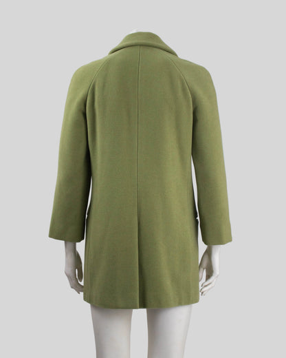 Vintage Calvin Klein Collection Angora Rabbit Hair Wool Double-Breasted Coat / XS