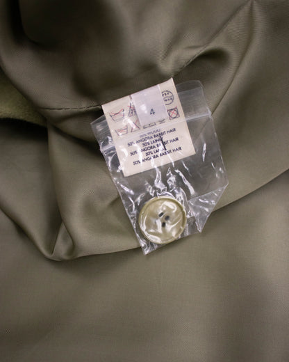 Vintage Calvin Klein Collection Angora Rabbit Hair Wool Double-Breasted Coat / XS