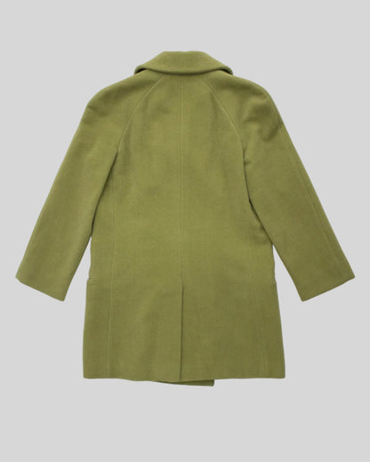 Vintage Calvin Klein Collection Angora Rabbit Hair Wool Double-Breasted Coat / XS