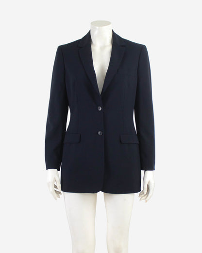 Vintage Calvin Klein Collection Navy Wool Blazer / S-M (8)
