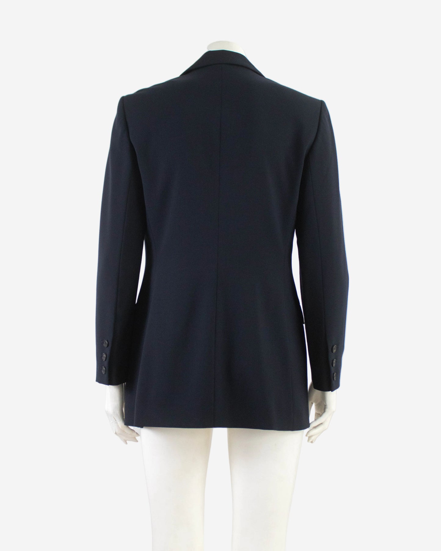 Vintage Calvin Klein Collection Navy Wool Blazer / S-M (8)
