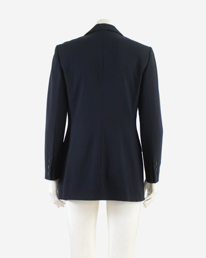 Vintage Calvin Klein Collection Navy Wool Blazer / S-M (8)