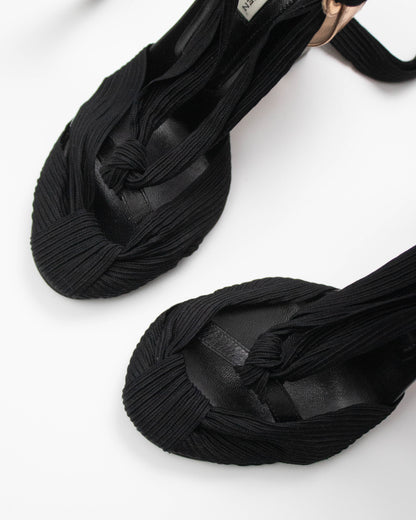 Vintage Dries Van Noten S/S 2012 Ankle Wrap Runway Heels / 35 (US 5)