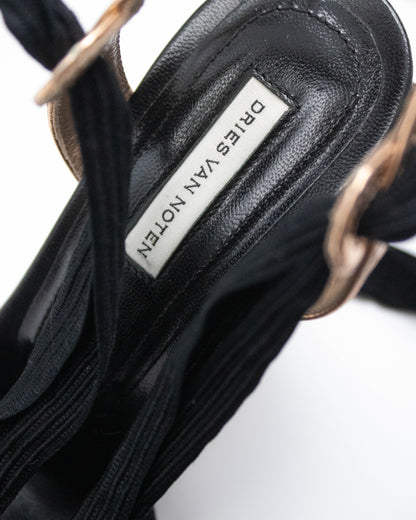 Vintage Dries Van Noten S/S 2012 Ankle Wrap Runway Heels / 35 (US 5)