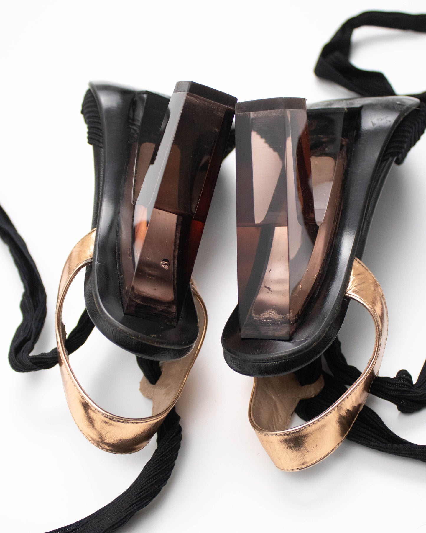 Vintage Dries Van Noten S/S 2012 Ankle Wrap Runway Heels / 35 (US 5)