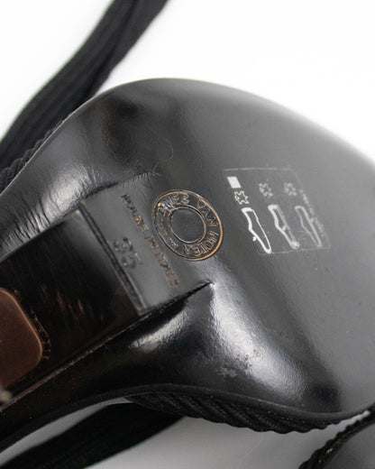 Vintage Dries Van Noten S/S 2012 Ankle Wrap Runway Heels / 35 (US 5)