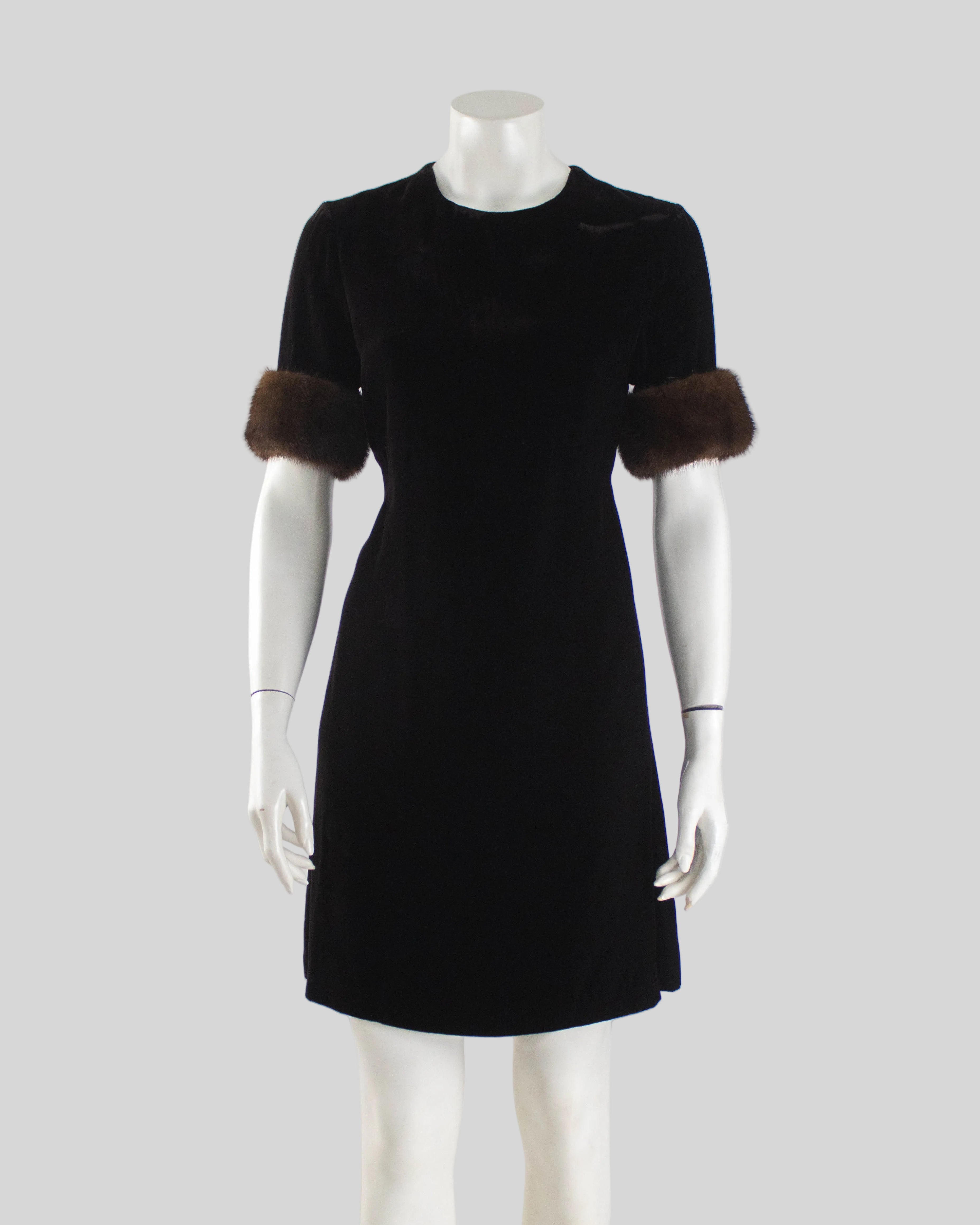 Vintage 1990s Blumarine by Anna Molinari Mink Fur Cuff Velvet