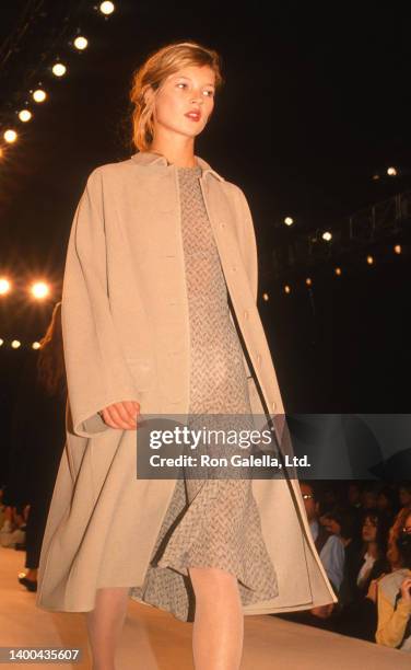 Vintage F/W 1994 Calvin Klein Collection Gray Silk Sheer Dress / S-M