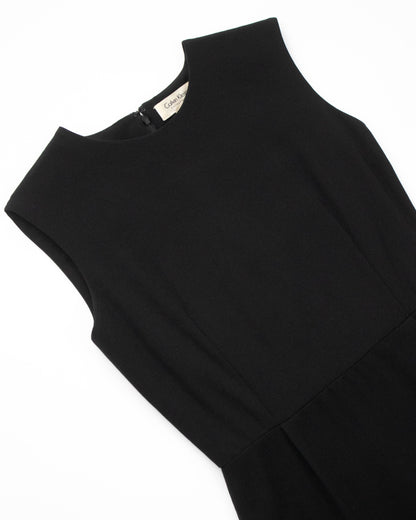 Vintage F/W 1995 Calvin Klein Collection Black Wool Mini Dress / XS-S