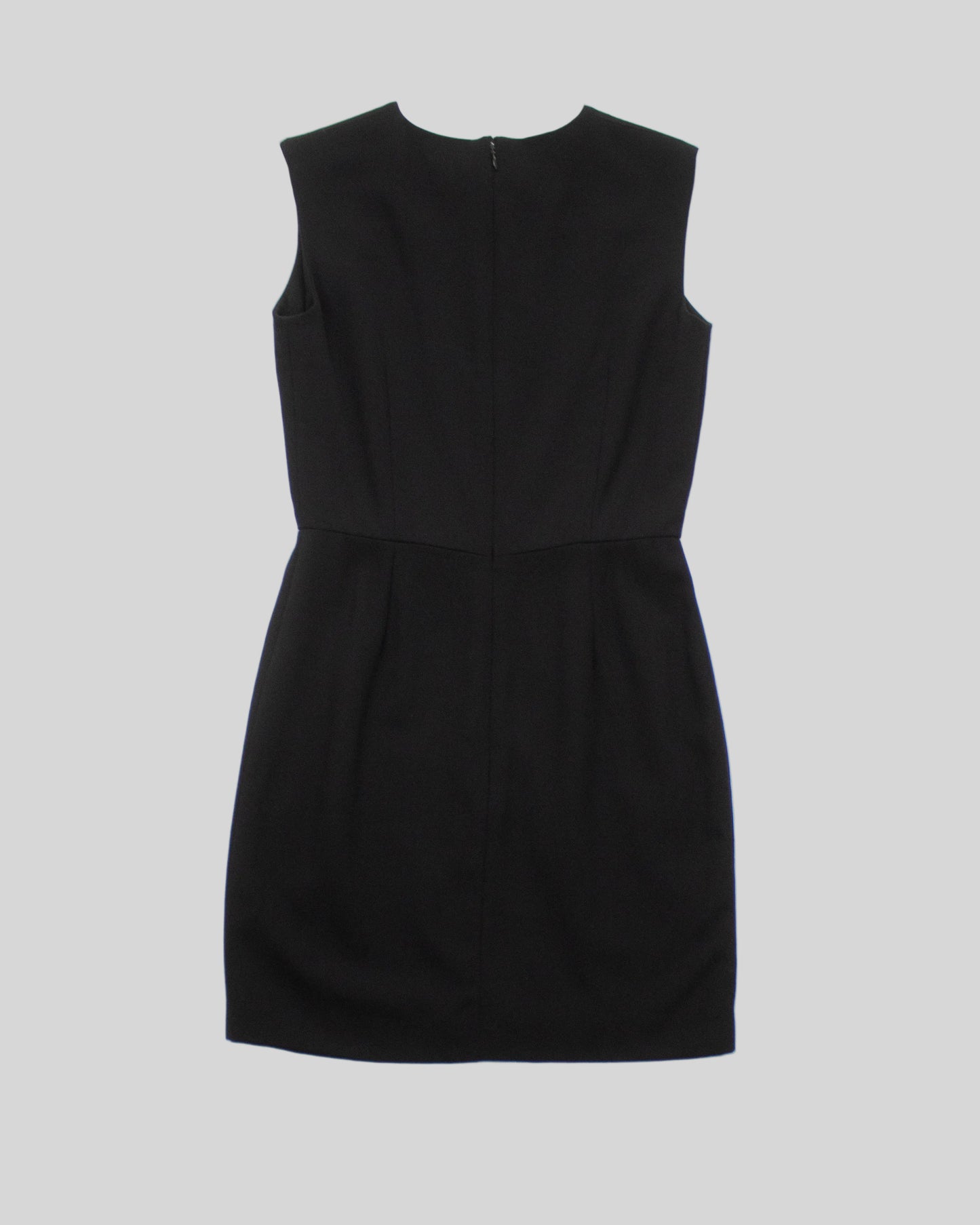 Vintage F/W 1995 Calvin Klein Collection Black Wool Mini Dress / XS-S