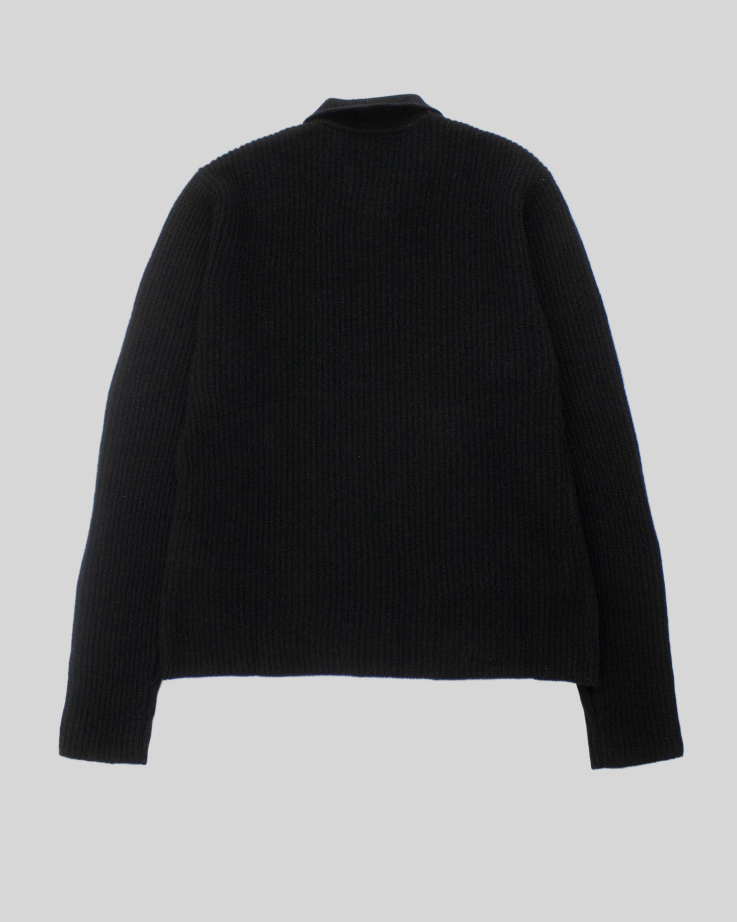 Vintage F/W 1995 Calvin Klein Collection Runway Ribbed Knit Wool Cashmere Blend Cardigan / L