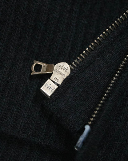 Vintage F/W 1995 Calvin Klein Collection Runway Ribbed Knit Wool Cashmere Blend Cardigan / L