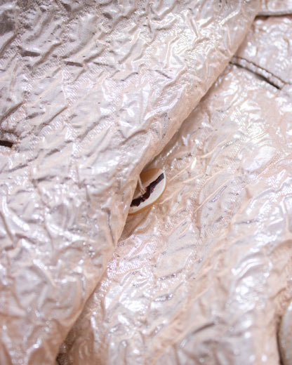 Vintage F/W 1995 Prada Rose Gold Double-Breasted Runway Jacket / IT 42 (S-M)