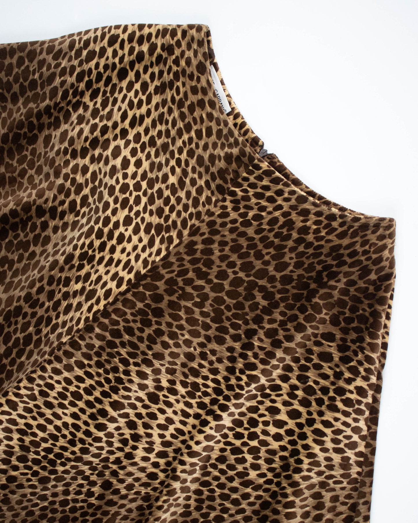 Vintage F/W 1996 Dolce&Gabbana Cheetah Animal Print Velour Flared Skirt / IT 42 (S)