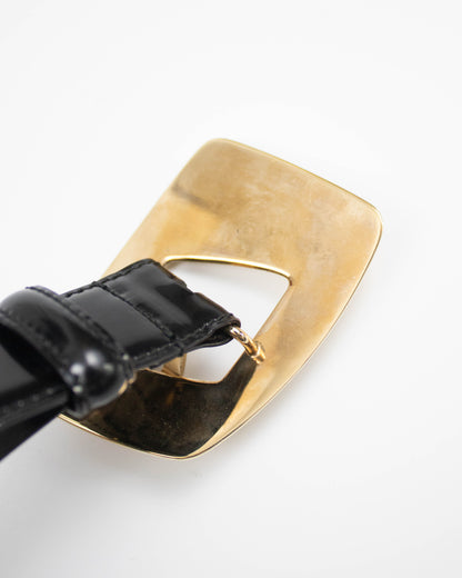 Vintage F/W 1996 Gucci by Tom Ford Black Leather Belt