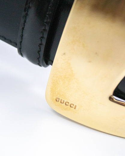 Vintage F/W 1996 Gucci by Tom Ford Black Leather Belt