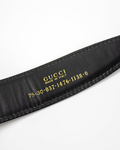 Vintage F/W 1996 Gucci by Tom Ford Black Leather Belt