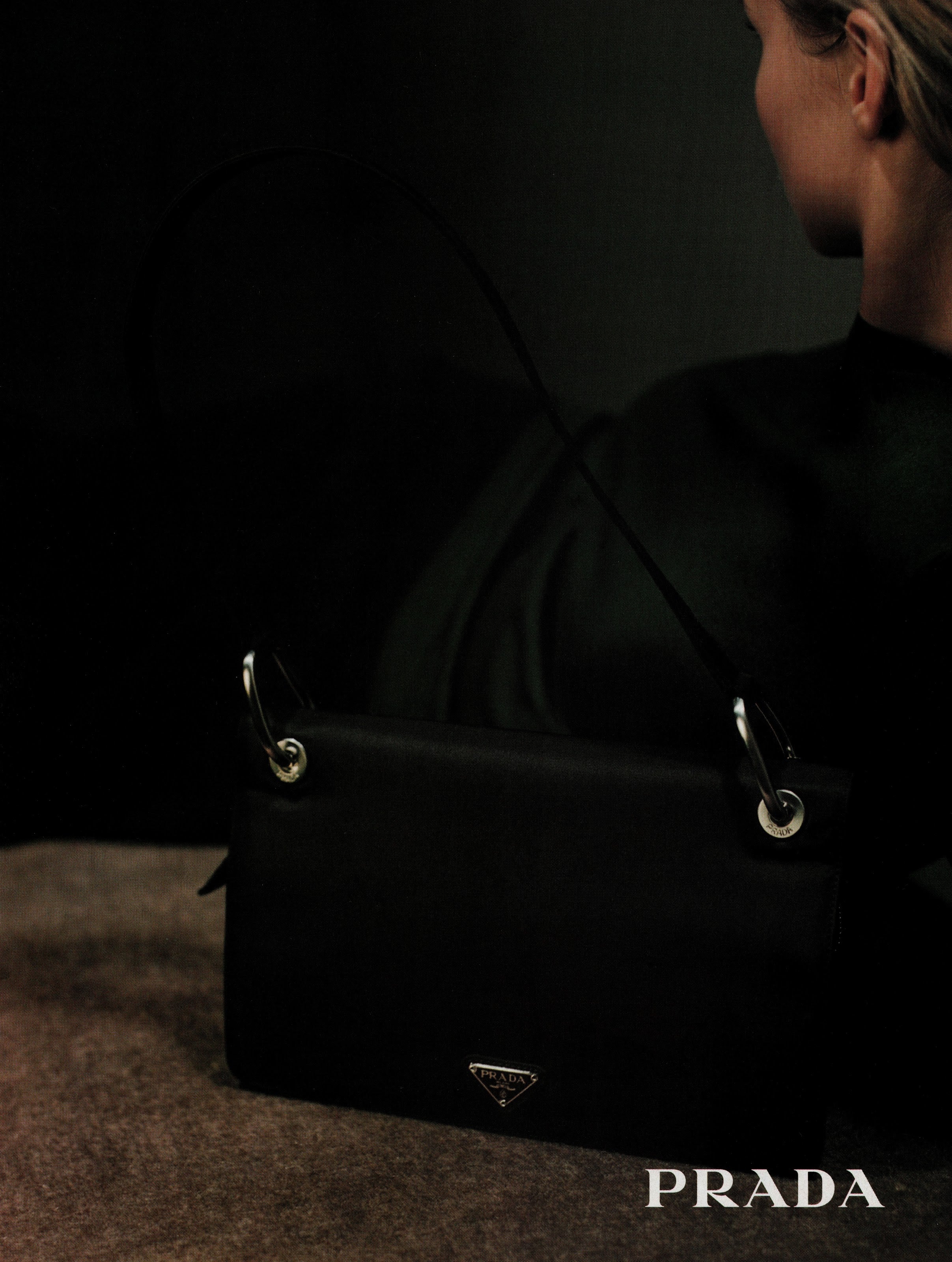 Vintage F/W 1996 Prada Black Nylon Shoulder Bag – tseskarb