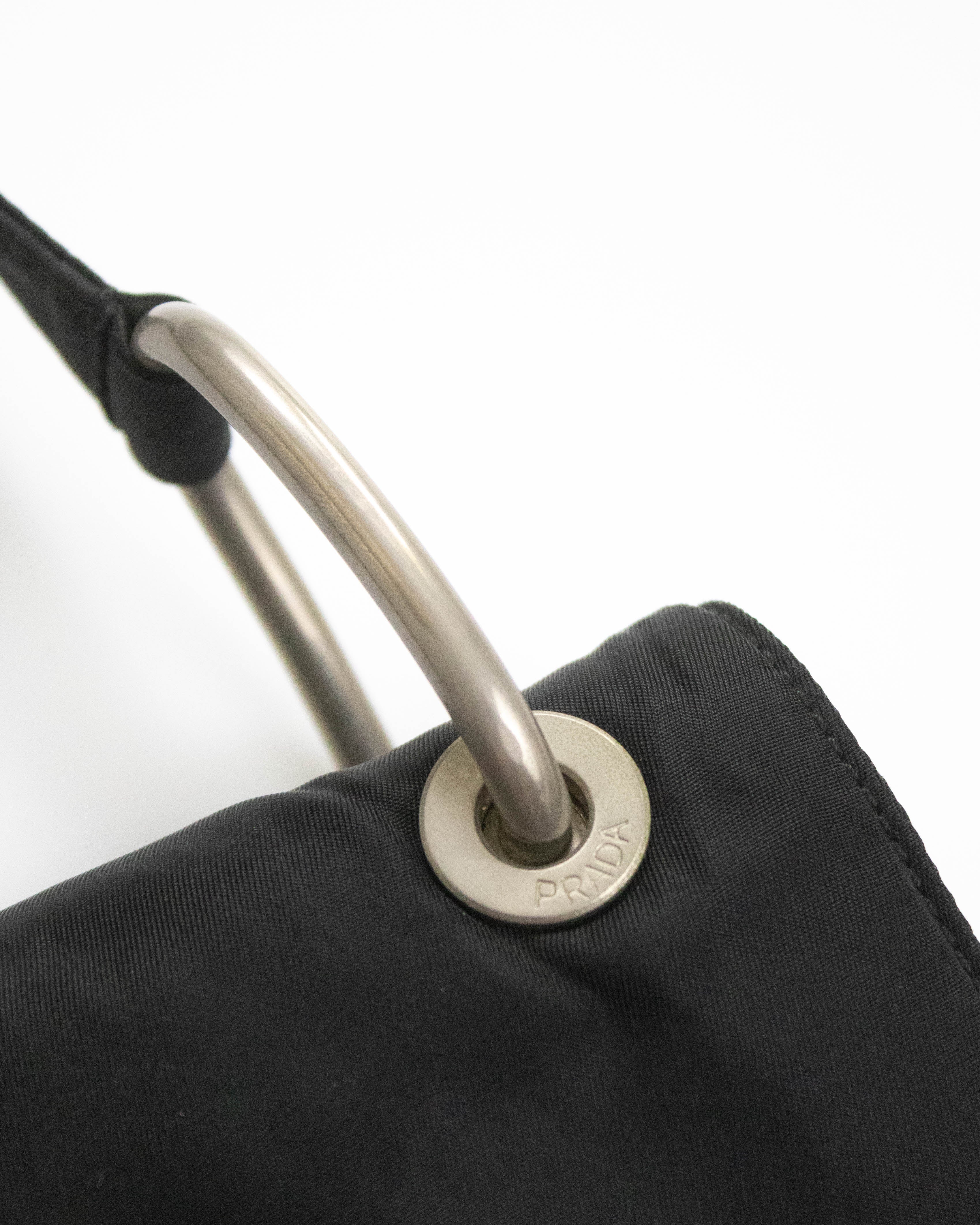Vintage F/W 1996 Prada Black Nylon Shoulder Bag – tseskarb