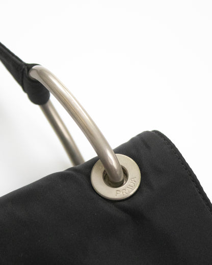 Vintage F/W 1996 Prada Black Nylon Shoulder Bag