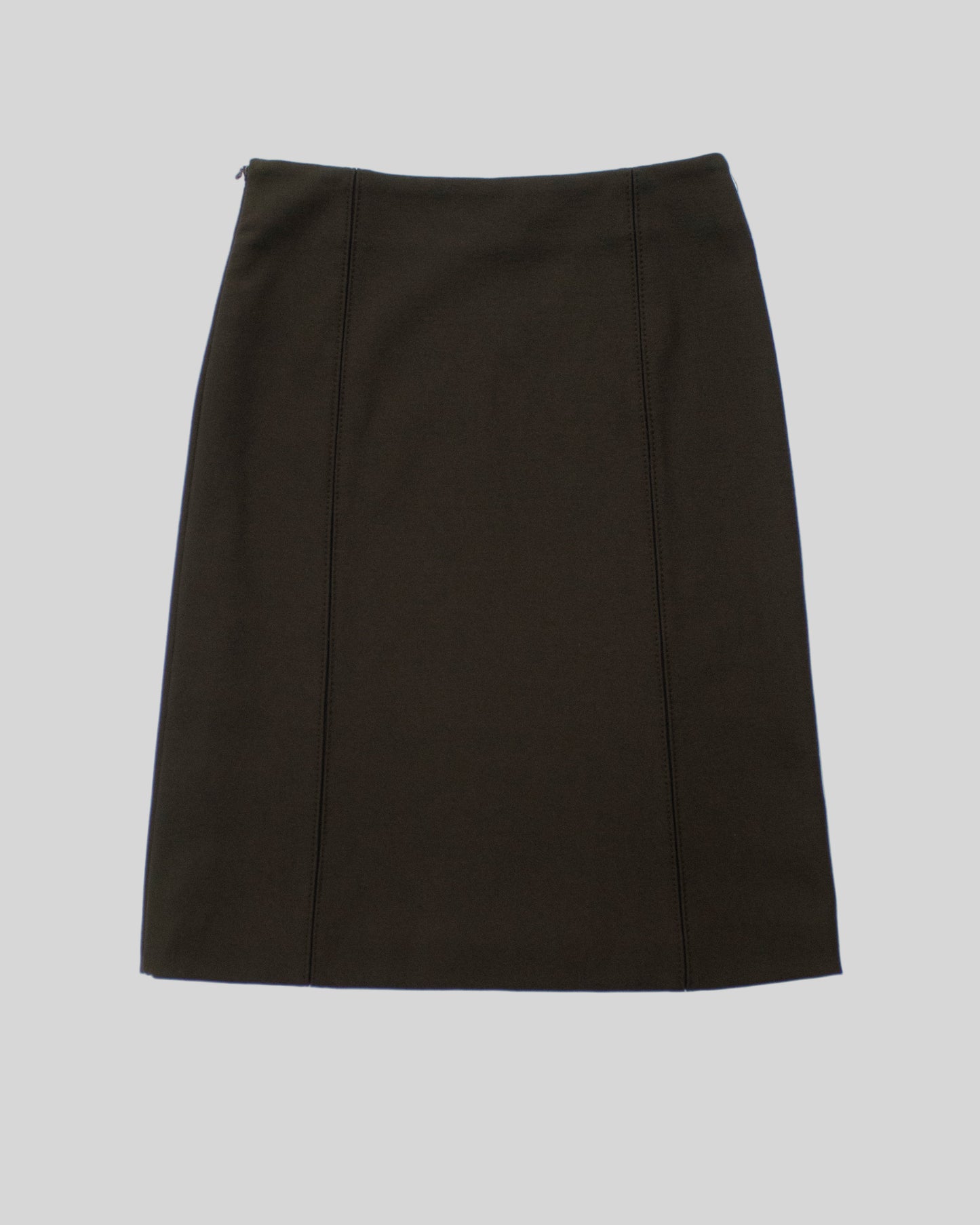 Vintage F/W 1996 Prada Brown Nylon Pencil Skirt / IT 40 (XS-S)