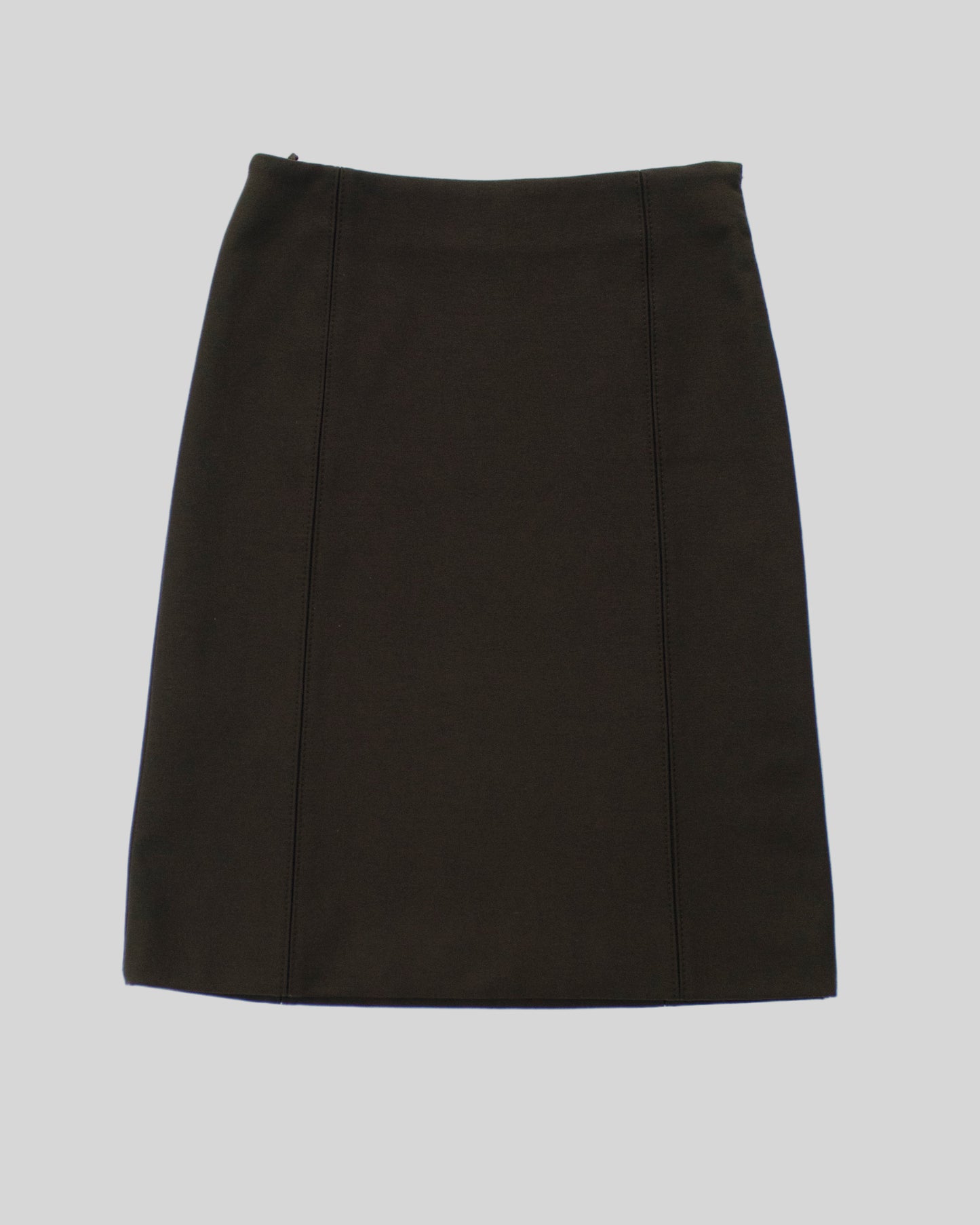 Vintage F/W 1996 Prada Brown Nylon Pencil Skirt / IT 40 (XS-S)