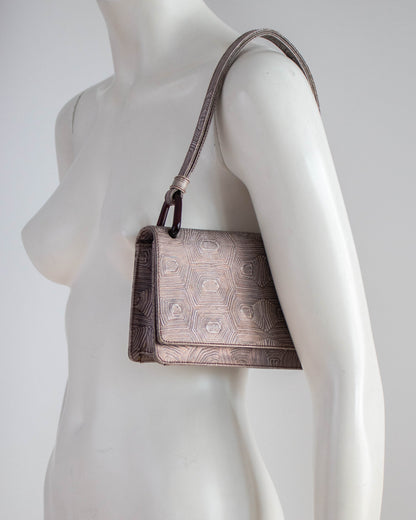 Prada 1996 Tartaruga Bag on a mannequin view