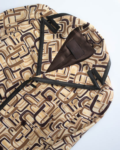 Vintage F/W 1996 Prada U Print Runway Coat / IT 38 (XS)