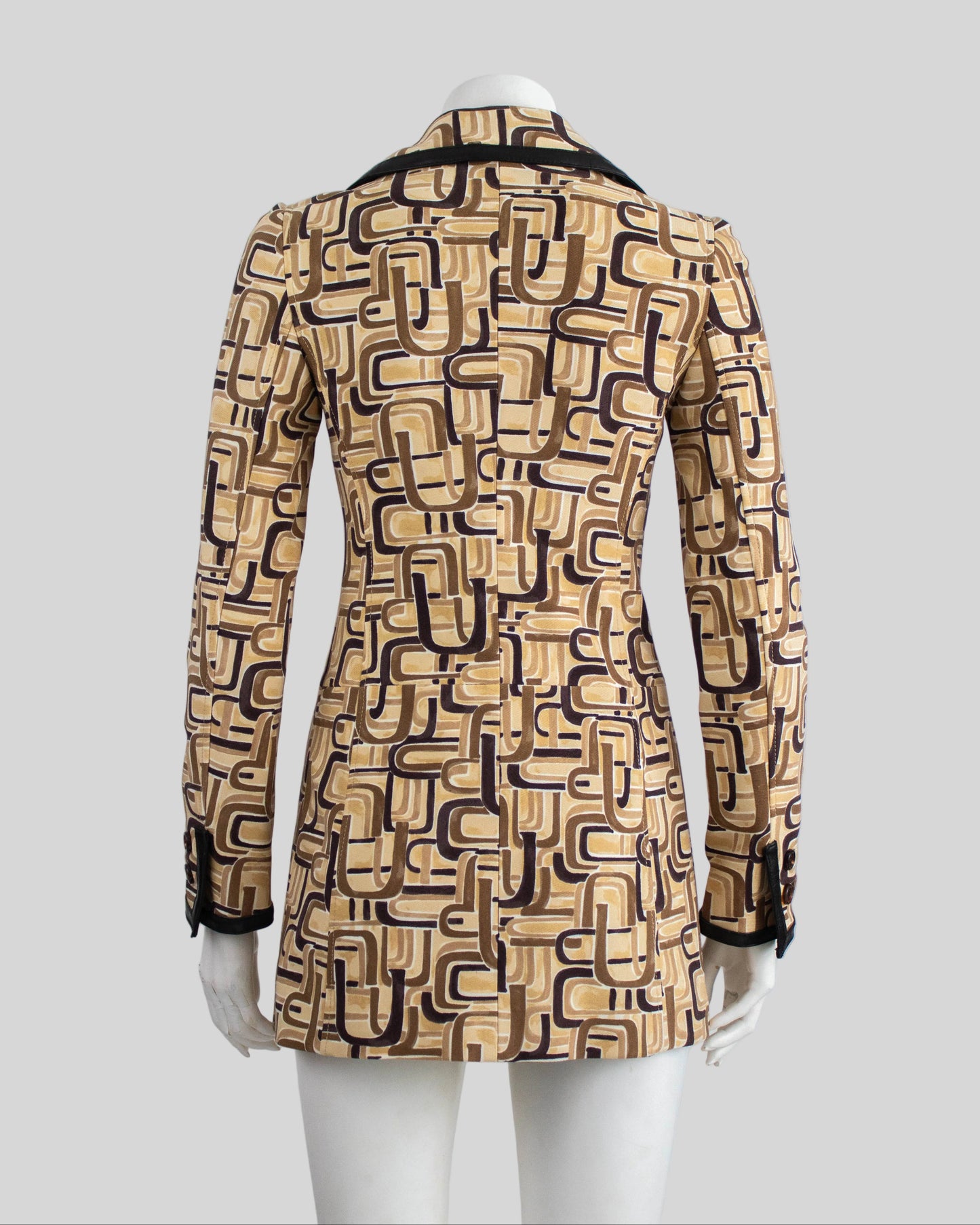 Vintage F/W 1996 Prada U Print Runway Coat / IT 38 (XS)