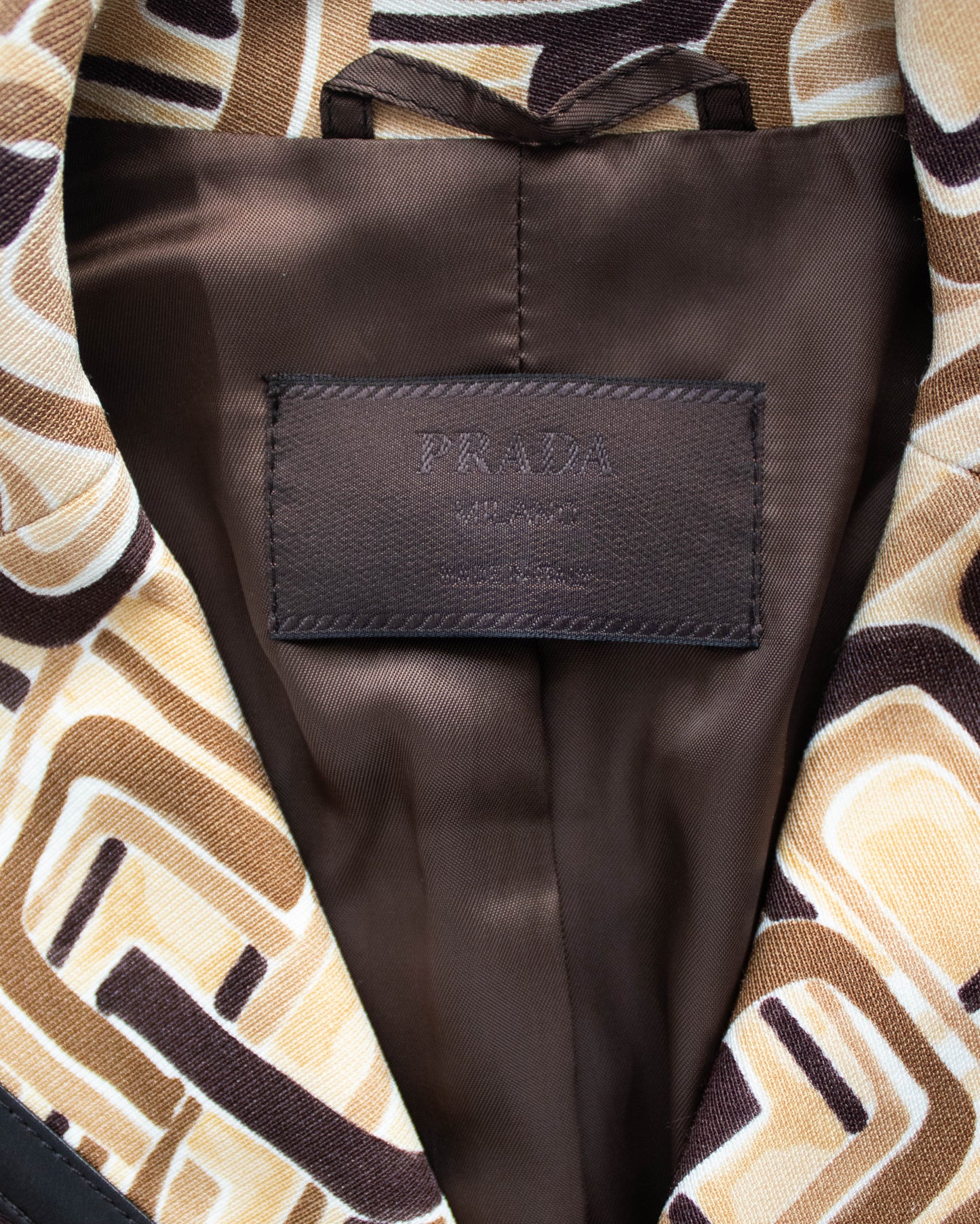 Vintage F/W 1996 Prada U Print Runway Coat / IT 38 (XS)