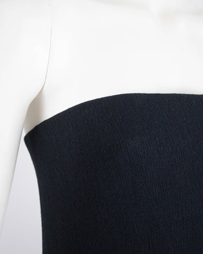 Vintage F/W 1998 Calvin Klein Collection Black Silk Strapless Gown / 6 (S)