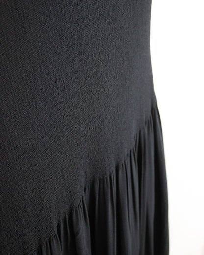 Vintage F/W 1998 Calvin Klein Collection Black Silk Strapless Gown / 6 (S)