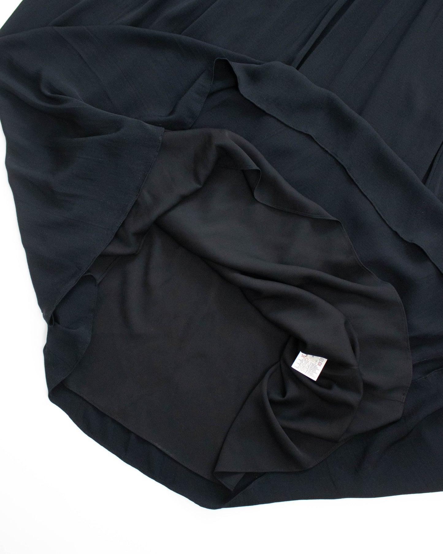 Vintage F/W 1998 Calvin Klein Collection Black Silk Strapless Gown / 6 (S)