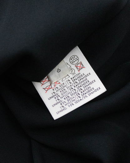 Vintage F/W 1998 Calvin Klein Collection Black Silk Strapless Gown / 6 (S)