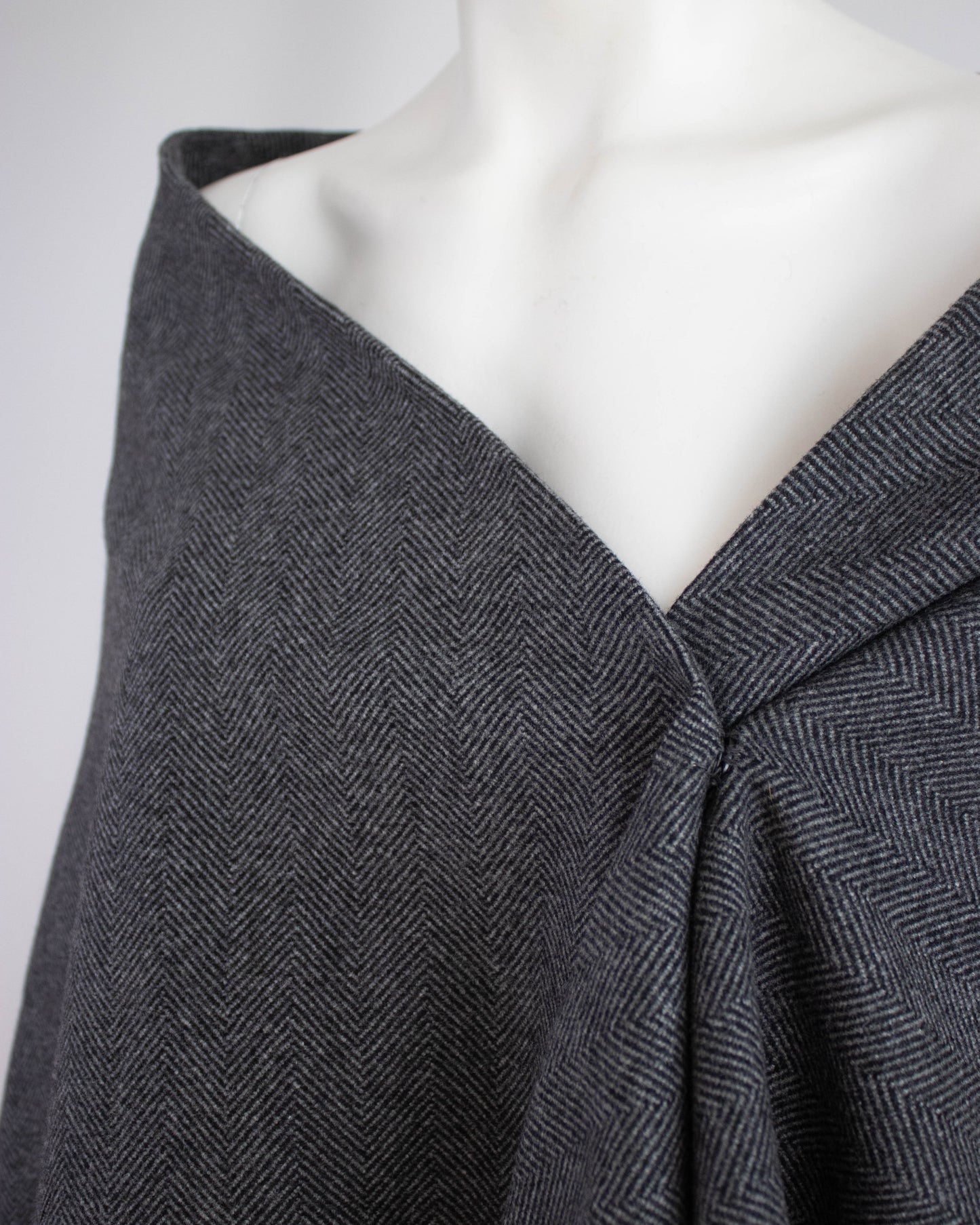 Vintage F/W 1998 Dolce&Gabbana Wool Herringbone Oversized Runway Shawl