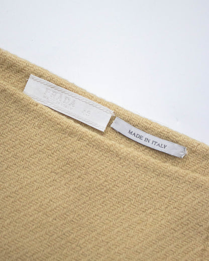 Vintage F/W 1998 Prada Beige Wool Panelled Skirt / IT 40 (XS-S)