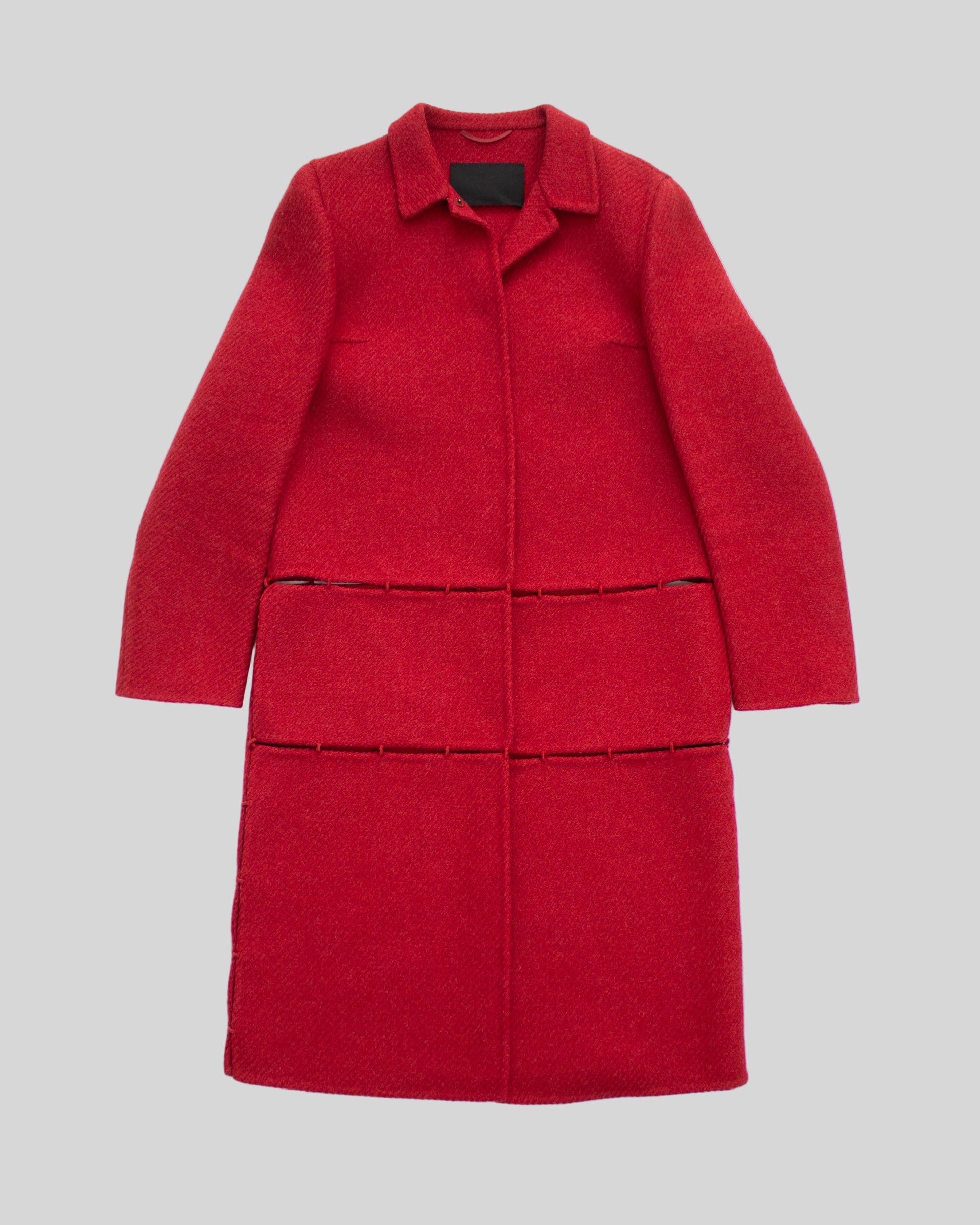Vintage Fall/Winter 1998 Prada Red Coat flat view