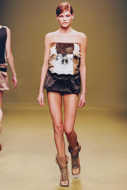 Vintage F/W 1999 Miu Miu Prada Real Fur Mini Crossbody Bag Small Pouch