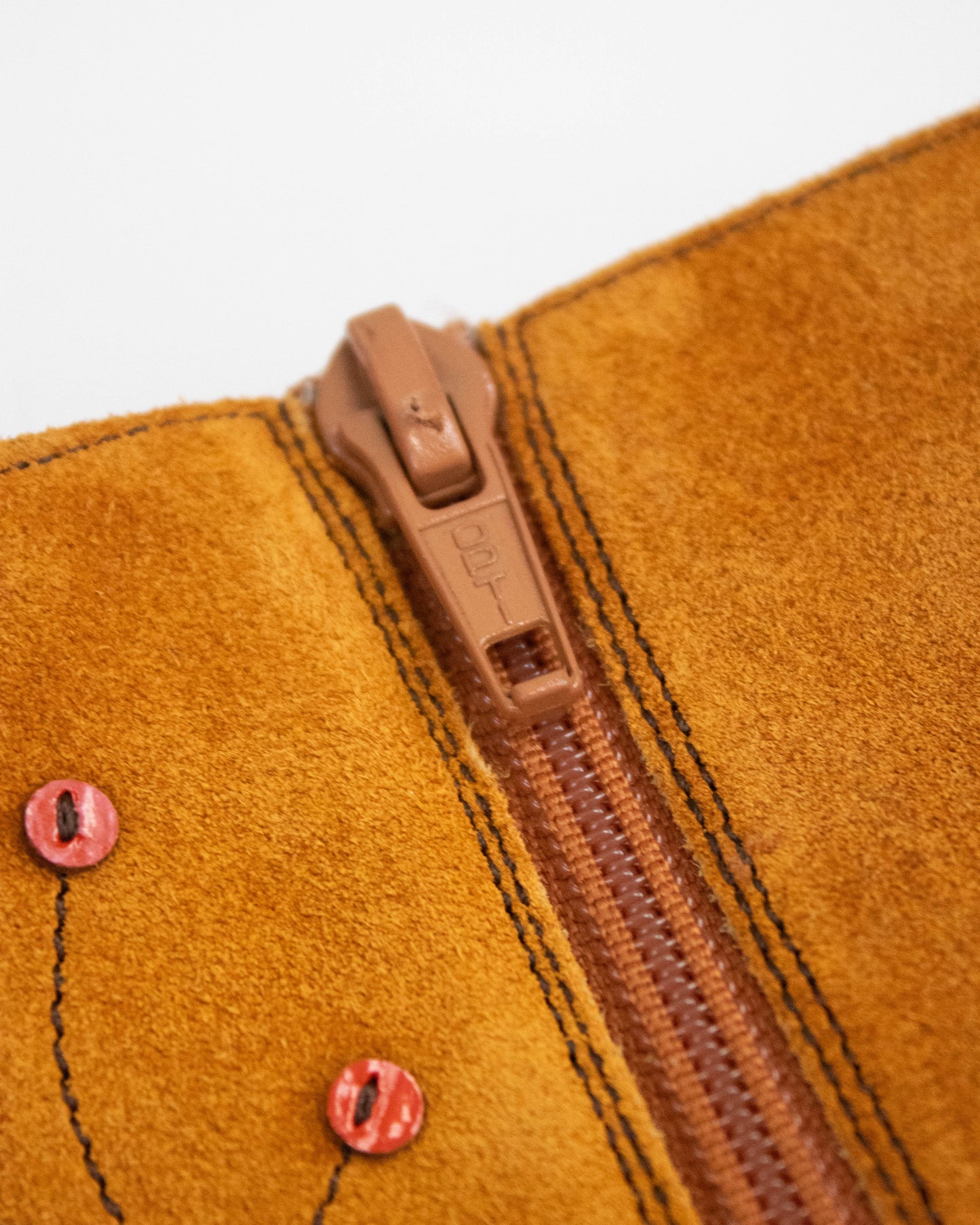 Vintage F/W 1999 Prada Leaves and Bugs Applique Suede Boots / 37.5 (US 7.5)