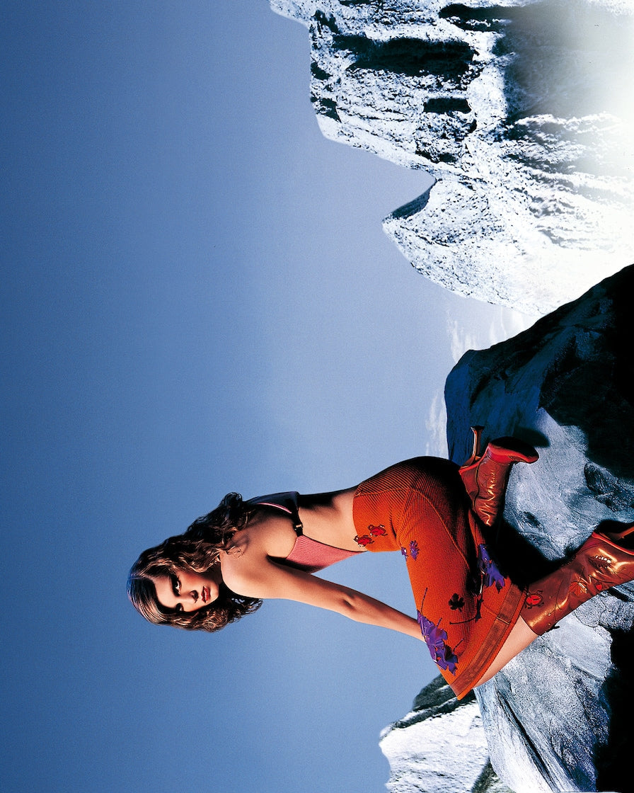 Vintage F/W 1999 Prada Leaves and Bugs Applique Suede Boots / 37.5 (US 7.5)