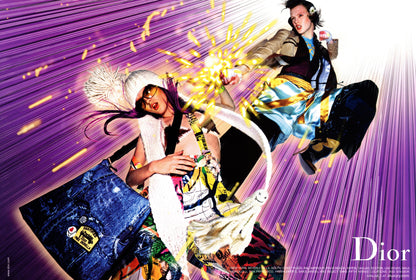 Vintage F/W 2001 Christian Dior by John Galliano Trompe L'Oeil Fur Collar Jacket / S