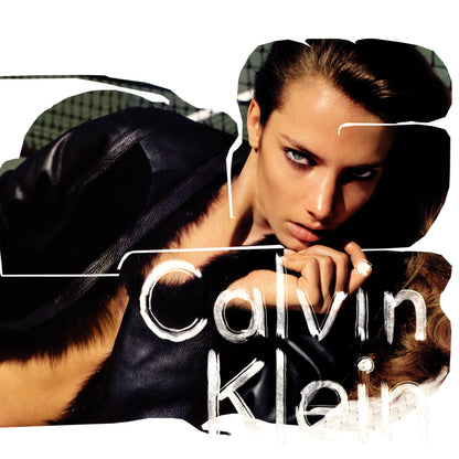 Vintage F/W 2002 Calvin Klein Collection Runway Black Shearling Coat / S