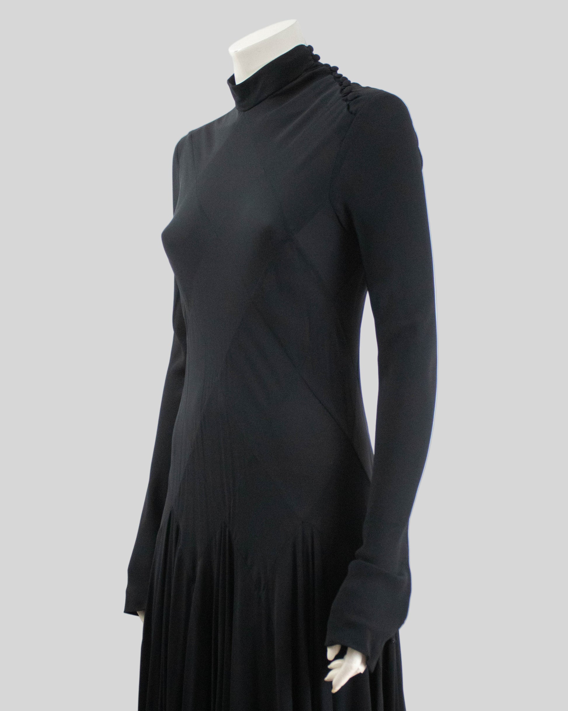 Vintage F/W 2002 Calvin Klein Collection Runway Silk Maxi Gown Dress – tseskarb