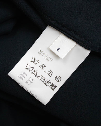 Vintage F/W 2002 Calvin Klein Collection Runway Black Silk Maxi Gown Dress / 8 (S-M)